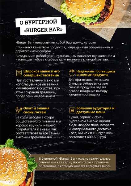 Презентация бургерной. Преимущества