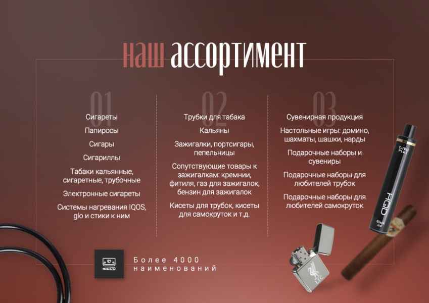 Презентация Синекура. Ассортимент
