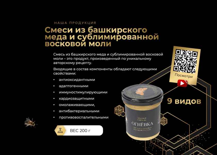 Презентация дикого мёда. Смеси