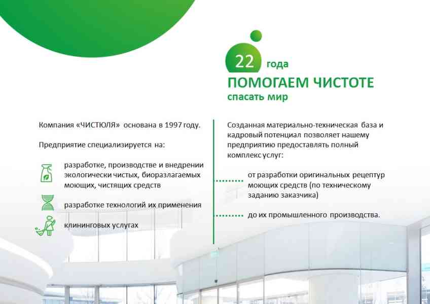 Презентация для производителя чистящих средств в Powerpoint от LESL.RU